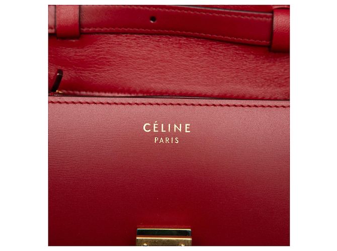 Céline Celine Red Small Calfskin Classic Box Rosso - vista 5