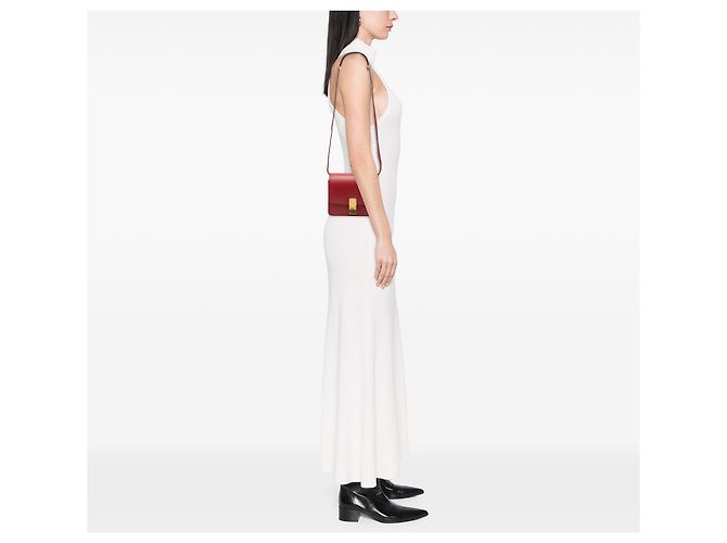 Céline Celine Red Small Calfskin Classic Box Rosso - vista 7