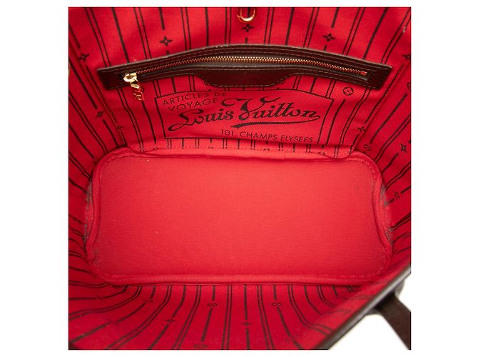 Louis Vuitton Marrone Damier Ebene Neverfull PM - vista 4