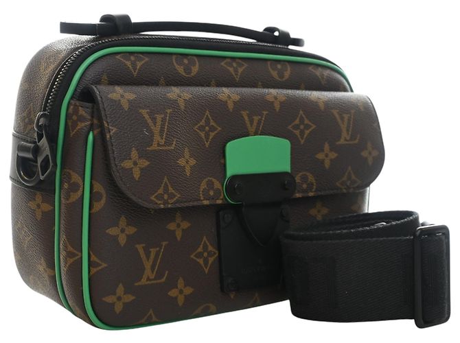 Sac Messenger Louis Vuitton Marron Monogram Macassar S Lock - vue 2