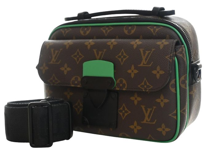 Sac Messenger Louis Vuitton Marron Monogram Macassar S Lock - vue 3