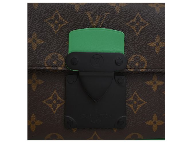 Sac Messenger Louis Vuitton Marron Monogram Macassar S Lock - vue 7