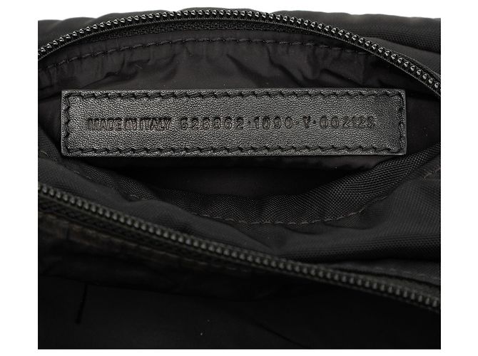 Borsa a tracolla Balenciaga Black Small Nylon Logo Wheel Belt Bag Nero - vista 6