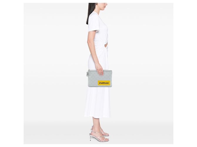 Pochette GM Louis Vuitton White Monogram Logo Story Branco - vista 6