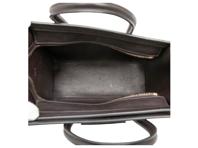Céline Borsa Celine Red Nano Tricolor Leather Luggage Tote Rosso - vista 4