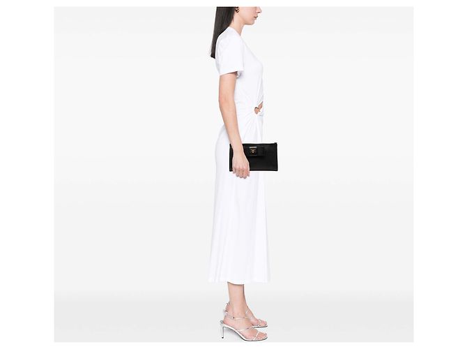 Clutch Prada Black Saffiano con fiocco Nero - vista 6