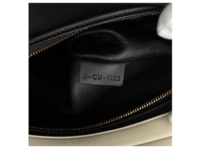 Céline Borsa Celine Black Medium Tricolor in Calfskin e Canvas Trapeze Nero - vista 6