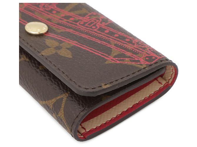 Llavero de 4 llaves Louis Vuitton Marrón Monogram Trunk Castaño - vista 4