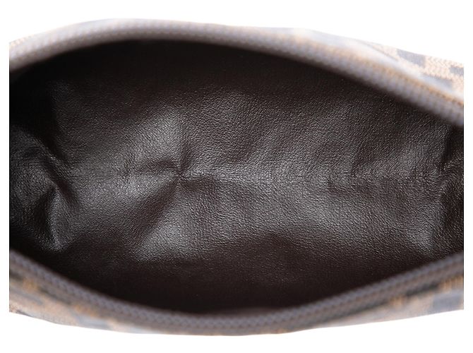 Clutch Fendi en lona Zucca marrón - vista 4