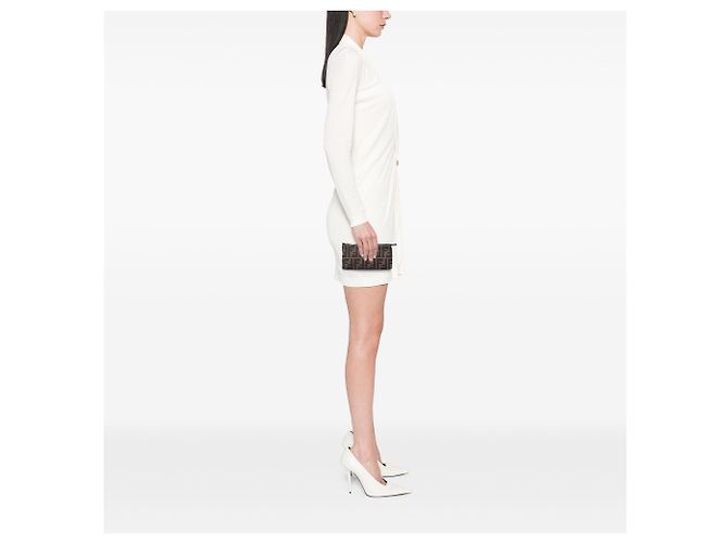 Clutch Fendi en lona Zucca marrón - vista 6