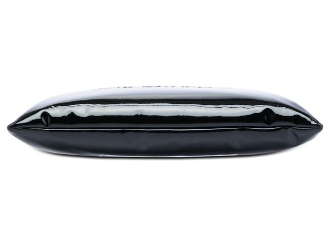 Pochette Puffy in vernice nera Large Saint Laurent Nero - vista 3