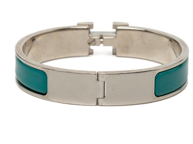 Pulsera Hermès Blue Narrow Enamel Clic H PM Azul Turquesa - vista 3