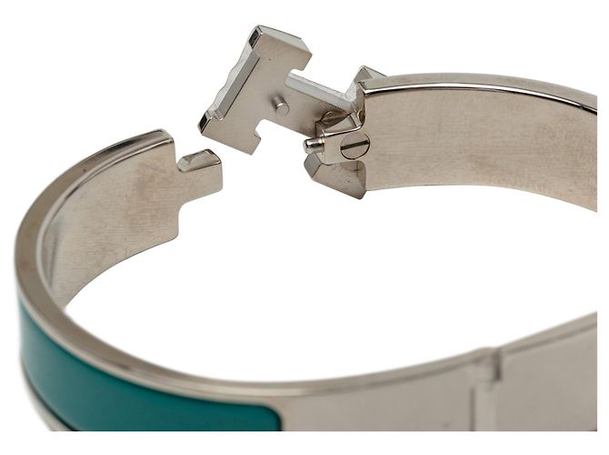 Pulsera Hermès Blue Narrow Enamel Clic H PM Azul Turquesa - vista 5