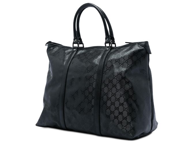 Weekender Gucci nero con stampa GG - vista 2