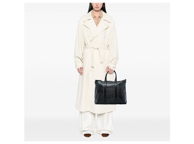 Weekender Gucci nero con stampa GG - vista 5