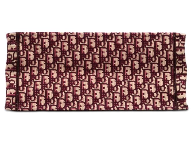 Dior Red Large Oblique Bestickte Canvas Book Tote Rot Bordeaux - Ansicht 3