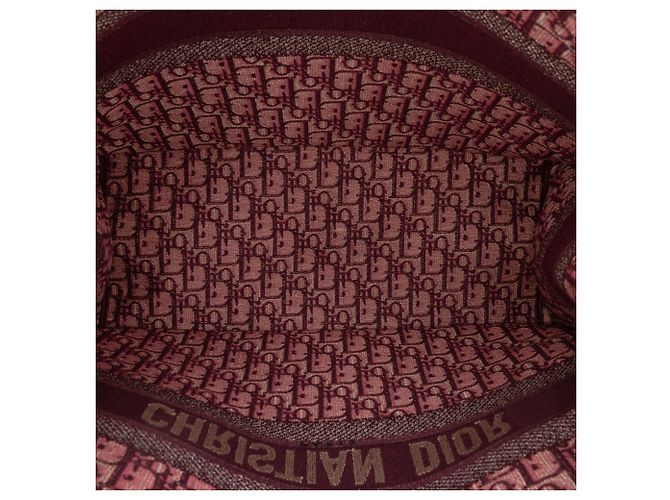 Dior Red Large Oblique Bestickte Canvas Book Tote Rot Bordeaux - Ansicht 4
