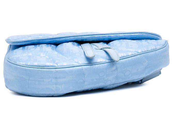 Sac bandoulière Saddle en tissu technique Dior Blue ERL Oblique Mirage Bleu Bleu clair - vue 3