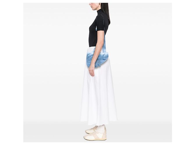 Sac bandoulière Saddle en tissu technique Dior Blue ERL Oblique Mirage Bleu Bleu clair - vue 6