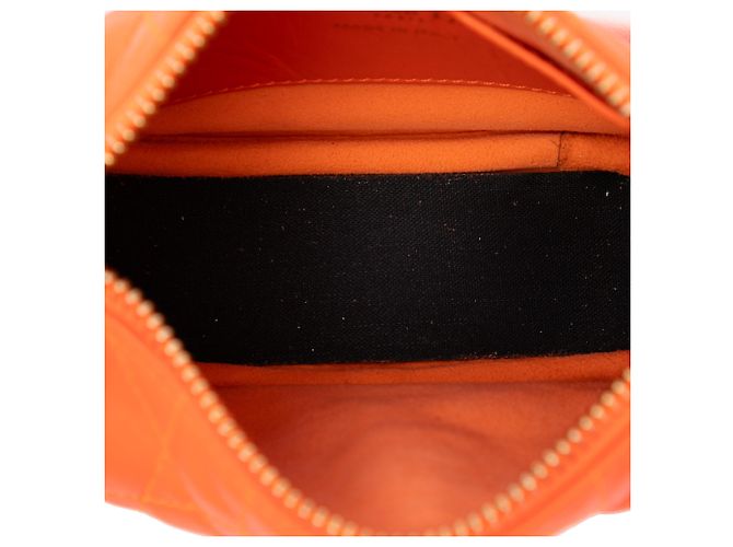 Dior Orange Micro Lambskin Cannage Dior Vibe Hobo Arancione - vista 4
