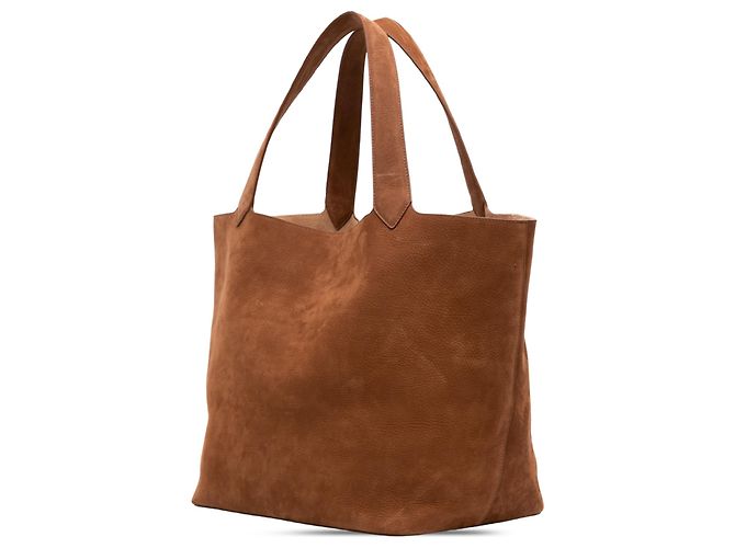 ALAÏA Tote Le Cabas in nubuck marrone - vista 2