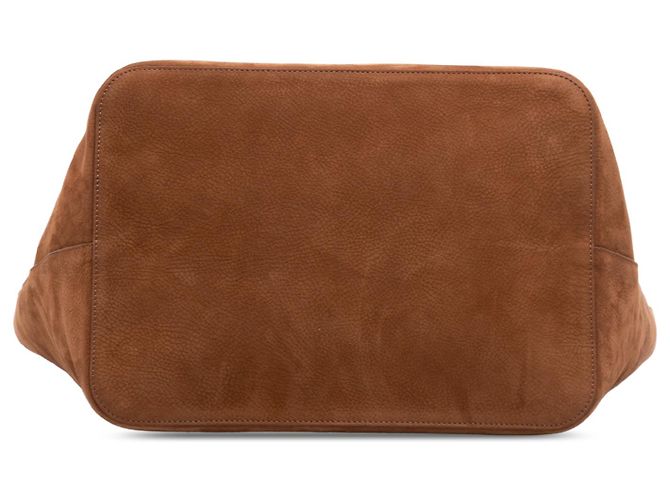 ALAÏA Tote Le Cabas in nubuck marrone - vista 3
