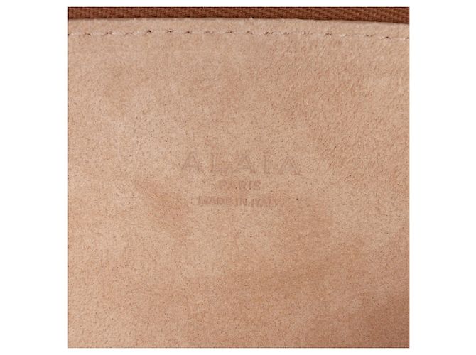ALAÏA Tote Le Cabas in nubuck marrone - vista 5