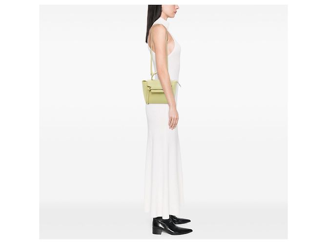Belt Bag Céline Borsa cintura Celine in pelle di vitello microgranulata gialla Giallo - vista 6