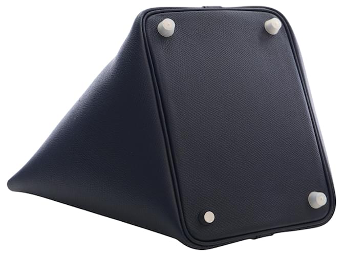 Hermès Blue Epsom Tressage Picotin Lock 18 Blu navy - vista 12