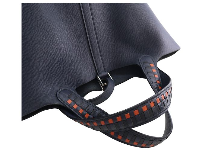 Hermès Blue Epsom Tressage Picotin Lock 18 Blu navy - vista 14