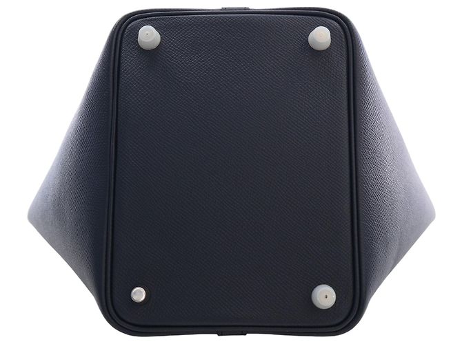 Hermès Blue Epsom Tressage Picotin Lock 18 Blu navy - vista 5
