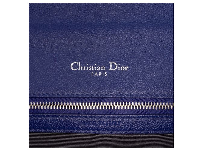 Dior Blue Medium Grained Calfskin Diorama Flap Azul - vista 5
