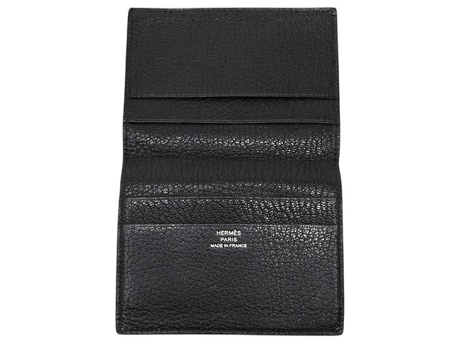 Tarjetero Evelyne en chevre Mysore negro Hermès - vista 4