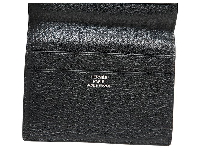 Tarjetero Evelyne en chevre Mysore negro Hermès - vista 5