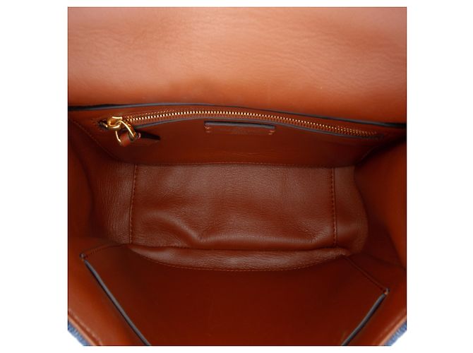 Borsa Valentino Blue Medium Denim Roman Stud - vista 4
