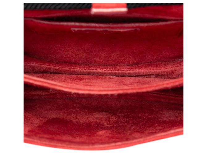 Borsa a tracolla Saint Laurent Red Suede Monogram Fetish Tassel Rosso - vista 4