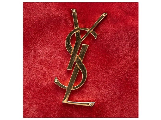 Borsa a tracolla Saint Laurent Red Suede Monogram Fetish Tassel Rosso - vista 5