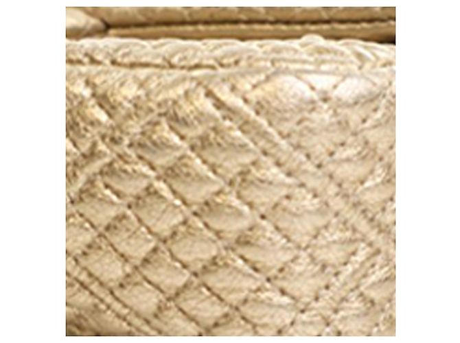 Chanel Gold Small Micro Quilted Metallic Lambskin Coin Flap D'oro - vista 13