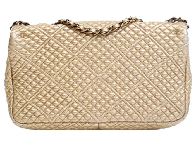 Chanel Gold Small Micro Quilted Metallic Lambskin Coin Flap D'oro - vista 4