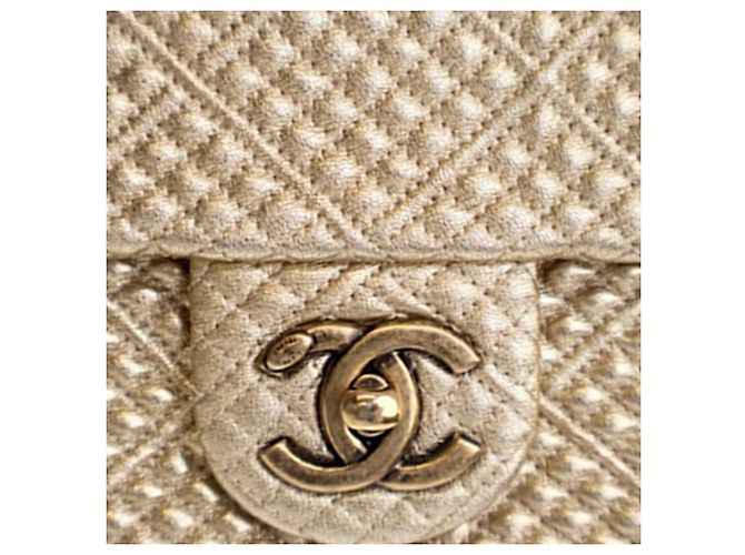 Chanel Gold Small Micro Quilted Metallic Lambskin Coin Flap D'oro - vista 7