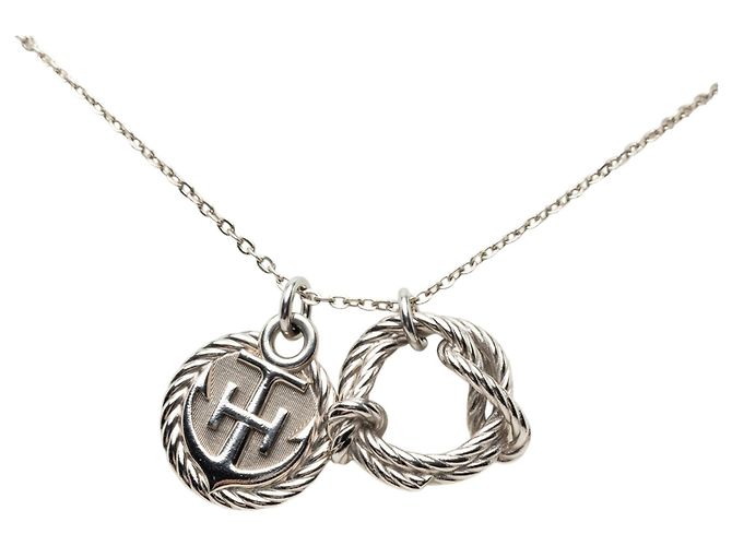 Collana con pendente Cordage Rope in argento placcato palladio Hermès - vista 2