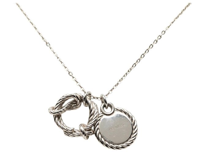 Collana con pendente Cordage Rope in argento placcato palladio Hermès - vista 3