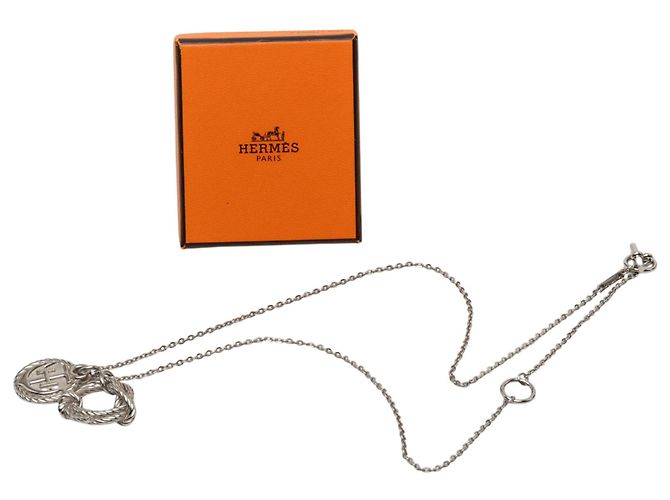 Collana con pendente Cordage Rope in argento placcato palladio Hermès - vista 9