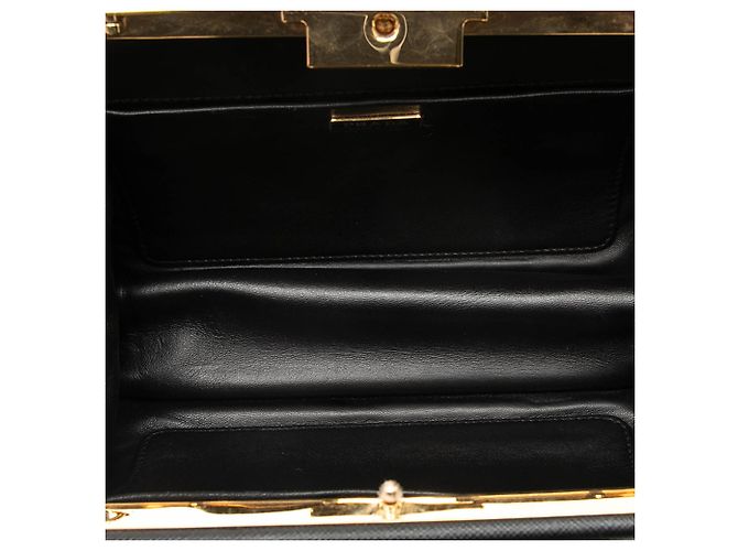 Borsa a tracolla Prada Black Saffiano and City Calf Light Frame Nero - vista 4