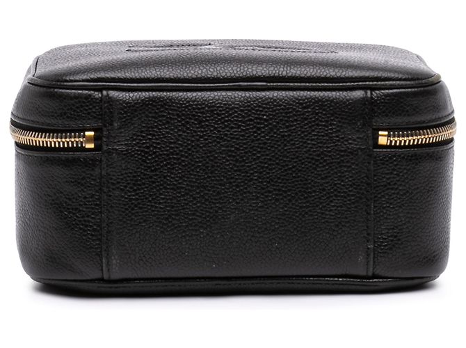 Vanity Chanel Kosmetiktasche Black Medium CC Caviar Schwarz - Ansicht 3