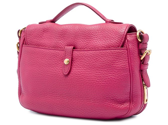 Borsa Messenger Prada Pink Vitello Daino Push Lock Double Buckle Rosa - vista 2