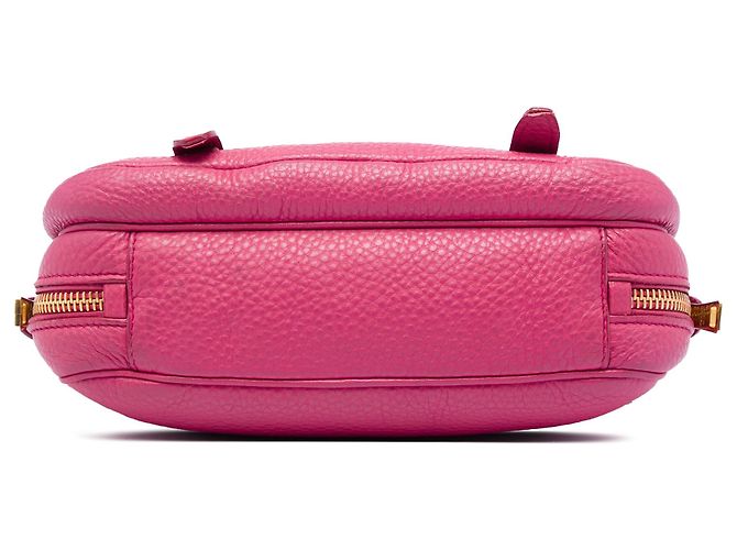 Borsa Messenger Prada Pink Vitello Daino Push Lock Double Buckle Rosa - vista 3