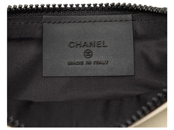 Borsa a tracolla Chanel Gray CC Nylon Sports Line Marrone - vista 5