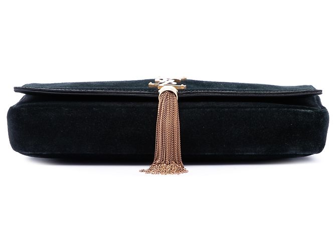 Borsa Saint Laurent Kate 99 Monogram in scamosciato nero - vista 3