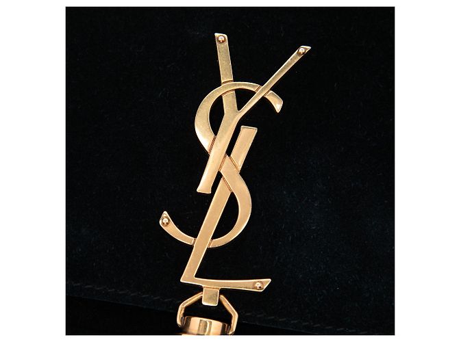 Borsa Saint Laurent Kate 99 Monogram in scamosciato nero - vista 5
